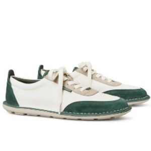 TORY BURCH Mineral Green Ivory Canvas Marina Boat Sneaker 8M